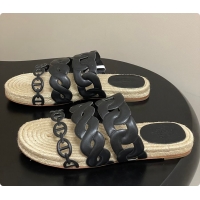Good Quality Hermes Gwen Espadrille 'Black' 60702406