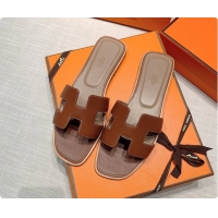 Durable Hermes Slippers Brown 60702410