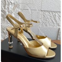 Top Grade Chanel 25 Métiers d’art Sandals/Heels Lambskin Gold 60702504