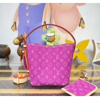 Most Popular Louis Vuitton Monogram Denim All In BB Bag M28912 Fuchsia