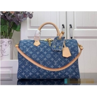 Top Design Louis Vuitton Monogram Denim Speedy Soft 30 M14430 Blue 2026