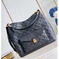 New Fashion Louis Vuitton Monogram Empreinte Leather Hobo Metis M27189 Black 2026