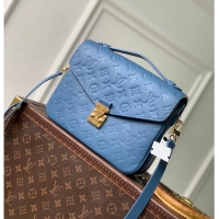 Promotional Louis Vuitton Monogram Empreinte Leather Pochette Metis M47142 Blue Jean 2026