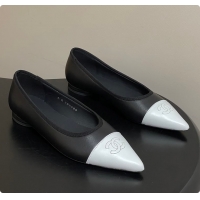 Top Grade Chanel Ballerina Shoes Gradient Sheepskin & Sheepskin Black & White 60702620