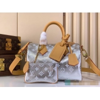 Reasonable Price Louis Vuitton Speedy P9 Bandouliere 25 Bag in Soft Calfskin M24426 Silver