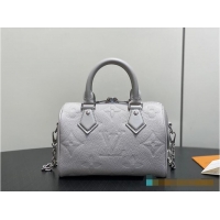 Top Grade Louis Vuitton Monogram Leather Speedy Bandouliere 20 M28343 Brume Gray