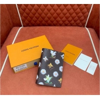 Well Crafted Louis Vuitton Monogram Flowers Passport Cover M27548 Brown