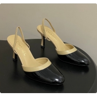 Buy Luxury Chanel Slingbacks Goatskin & Patent Calfskin Beige & Black 7.5cm 60702701