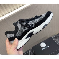Popular Style Chanel Knit & Suede Calfskin Ivory Black 60702717