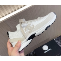 Classic Hot Chanel Knit & Suede Calfskin Ivory White 60702717