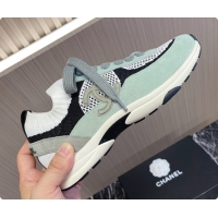 Luxury Cheap Chanel Knit & Suede Calfskin Ivory Green 60702717