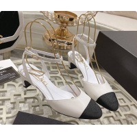 Stylish Chanel Sling Back White 5cm 60702724