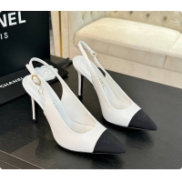 Charming Chanel Slingback High Heels White 60702802