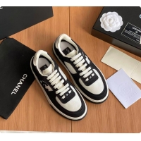 Best Product Chanel Black White CC Logo Suede Sneakers 60702702