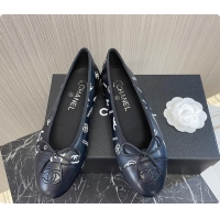 Classic Hot Chanel Ballet Flats CC Logo Black 60702902