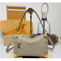 Famous Brand Louis Vuitton Grained calf leather Side Trunk PM M25068 Chalk 2026