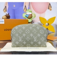 Best Price Louis Vuitton Monogram Denim Pochette Cosmetique PM M24317 Green 2026