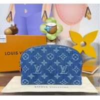 Well Crafted Louis Vuitton Monogram Denim Pochette Cosmetique PM M24317 Blue 2026