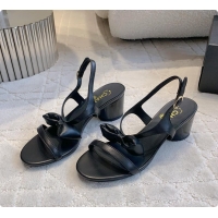 Good Quality Chanel Bow Chunky Sandal in Black 60703007
