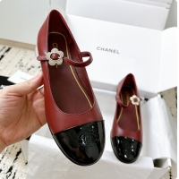Good Product Chanel 25A Ballet Flats Red 60703008