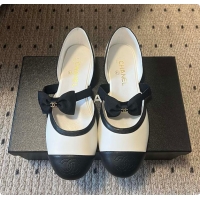 Grade Quality Chanel Mary Janes Mesh & Grosgrain White & Black 60703011