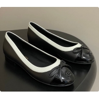 Good Quality Chanel Ballet Flats Black Patent Leather 60703015