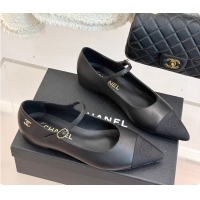 Grade Quality Chanel Mary Janes Lambskin & Grosgrain Black 60703019
