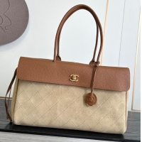 Discount Chanel Metiers D'art Small Shopping Bag Suede Calfskin/Grained Calfskin AS6428 Dark Beige/Camel/Gold 2026
