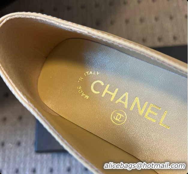 Low Price Chanel Moccasins Calfskin & Grosgrain Beige & Black 6080107