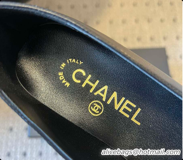 Buy Discount Chanel Moccasins Calfskin & Grosgrain Black 6080107