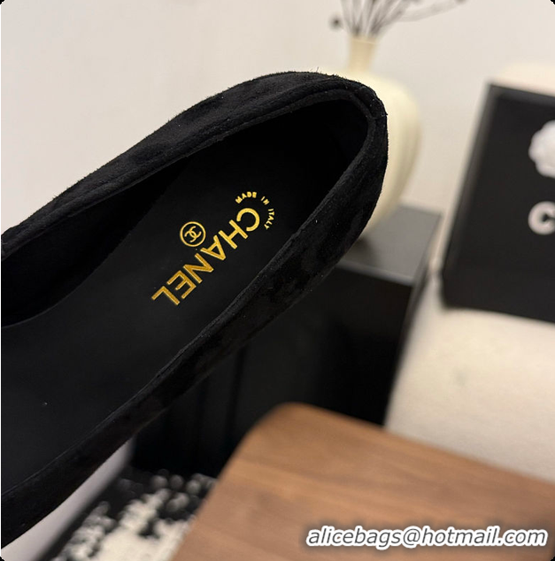 Duplicate Chanel Pumps Suede calfskin, black 6080115
