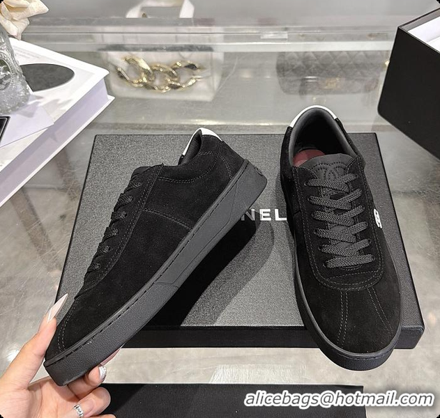 Charming Chanel Sneakers Suede calfskin & calfskin, Black & White 6080206