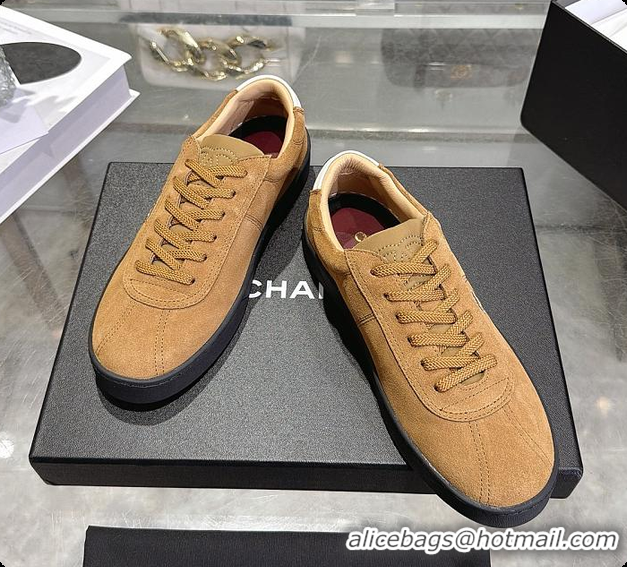 Pretty Style Chanel Sneakers Suede calfskin & calfskin, Brown & Black 6080206