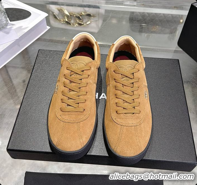 Pretty Style Chanel Sneakers Suede calfskin & calfskin, Brown & Black 6080206