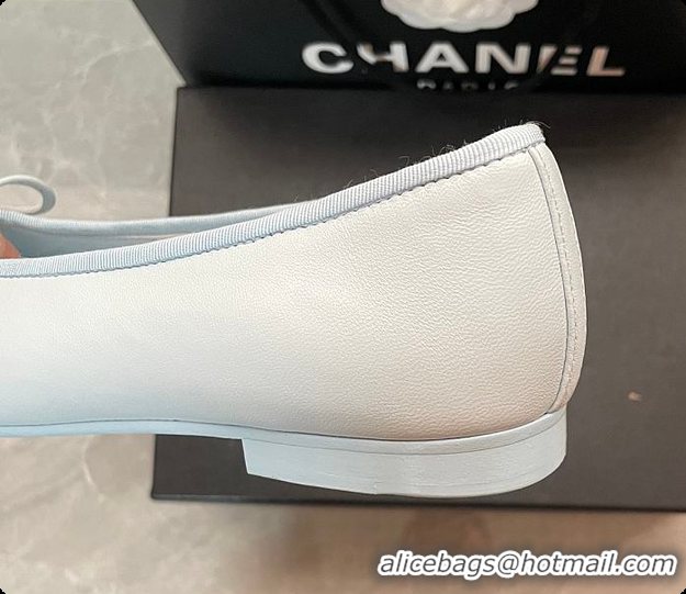 Best Grade Chanel Ballet flats Lambskin Blue & Burgundy 6080210