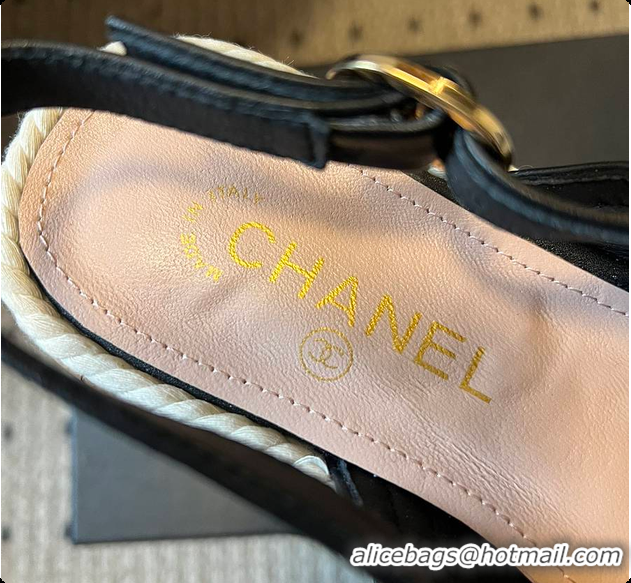 Sumptuous Chanel Slingback Espadrilles White & Black 6080213
