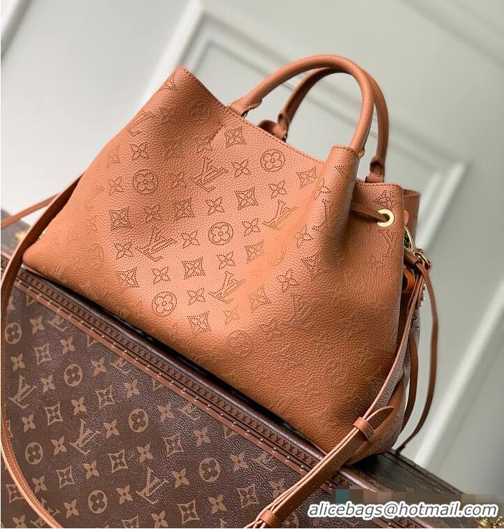 Well Crafted Louis Vuitton Bella Tote Bag in Mahina Perforated Calfskin M15116 Cognac 2026