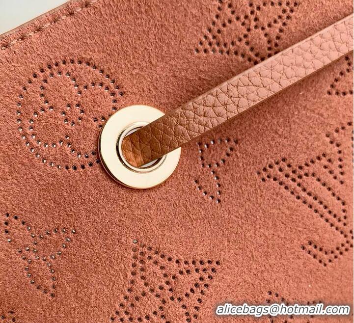 Well Crafted Louis Vuitton Bella Tote Bag in Mahina Perforated Calfskin M15116 Cognac 2026
