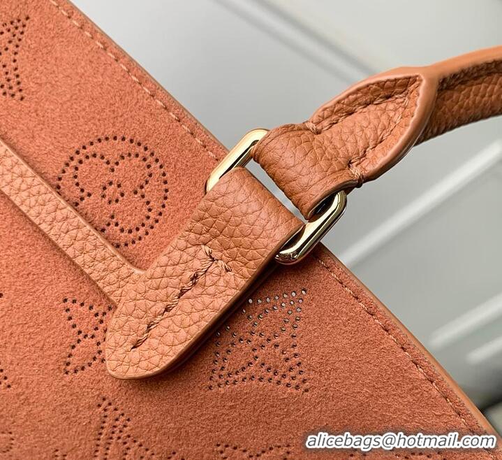 Well Crafted Louis Vuitton Bella Tote Bag in Mahina Perforated Calfskin M15116 Cognac 2026