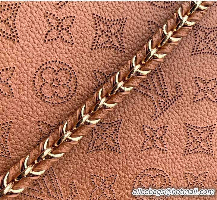 Well Crafted Louis Vuitton Bella Tote Bag in Mahina Perforated Calfskin M15116 Cognac 2026