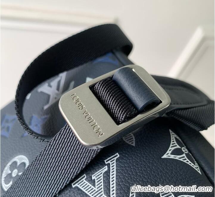 ​Top Design Louis Vuitton Monogram Shadow Discovery PM Backpack M27231 Navy Blue
