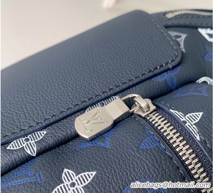 ​Top Design Louis Vuitton Monogram Shadow Discovery PM Backpack M27231 Navy Blue