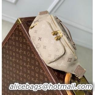 Grade Quality Louis Vuitton Monogram Shadow Leather Mens Rush Bumbag Belt Bag M27153 Sand Beige 2026