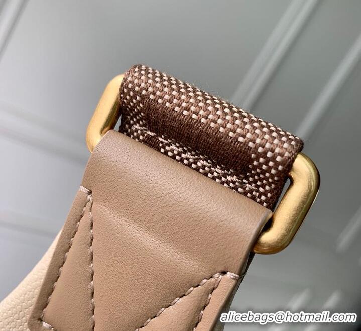 Grade Quality Louis Vuitton Monogram Shadow Leather Mens Rush Bumbag Belt Bag M27153 Sand Beige 2026