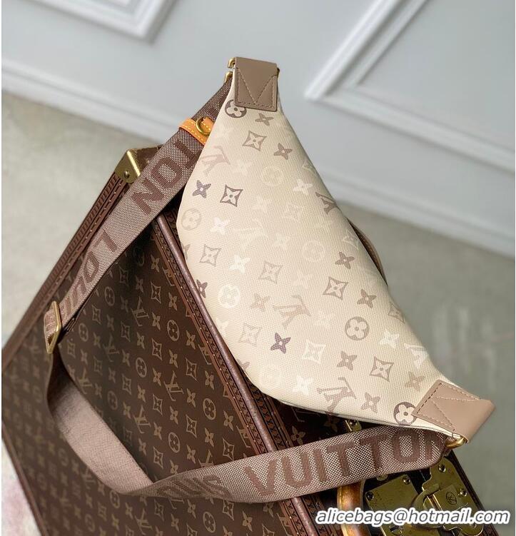 Grade Quality Louis Vuitton Monogram Shadow Leather Mens Rush Bumbag Belt Bag M27153 Sand Beige 2026