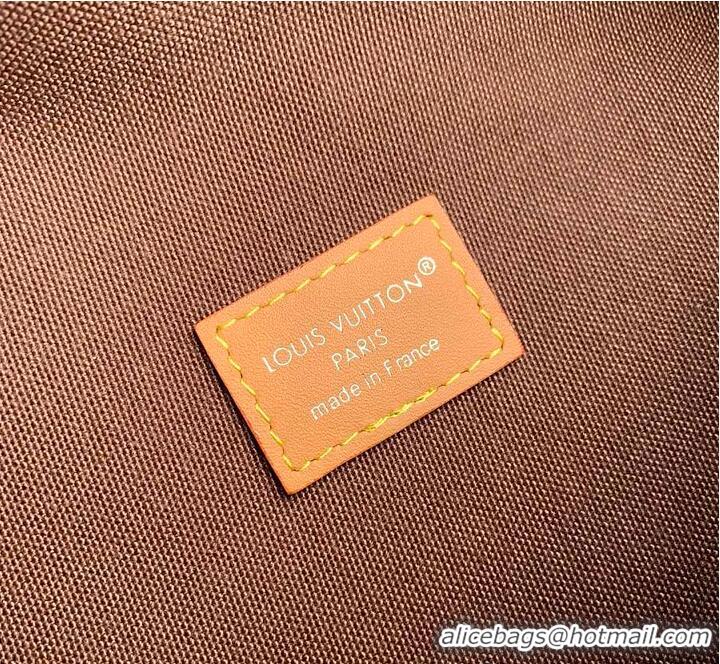 Grade Quality Louis Vuitton Monogram Shadow Leather Mens Rush Bumbag Belt Bag M27153 Sand Beige 2026