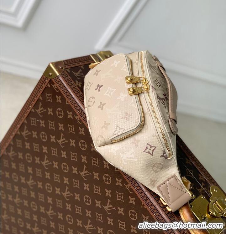Grade Quality Louis Vuitton Monogram Shadow Leather Mens Rush Bumbag Belt Bag M27153 Sand Beige 2026