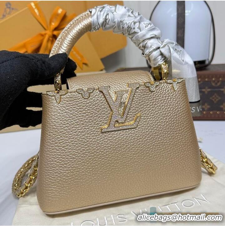 Best Product Louis Vuitton LV Mirage Capucines Taurillon leather Mini M80748 Light Gold 2026