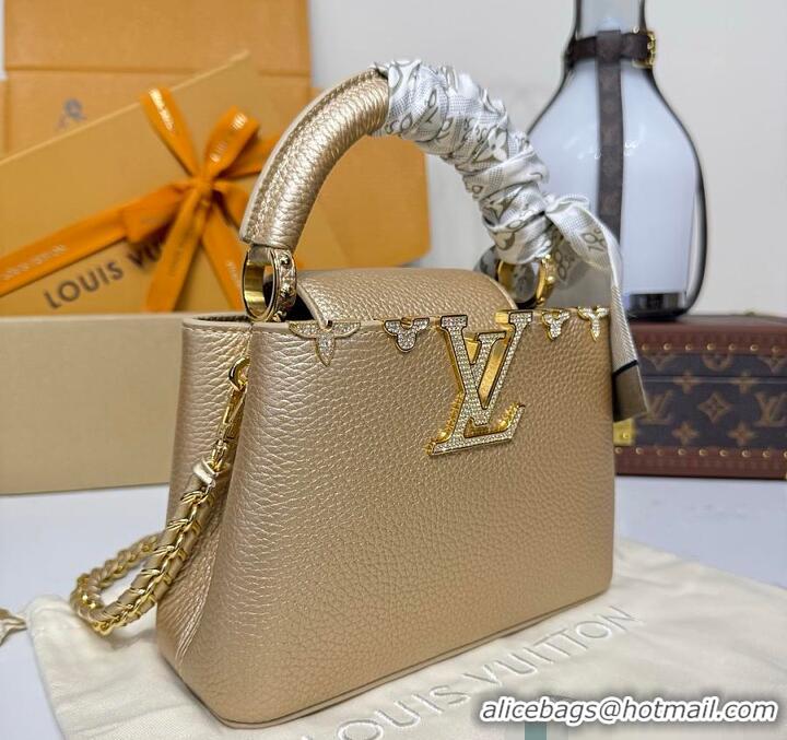 Best Product Louis Vuitton LV Mirage Capucines Taurillon leather Mini M80748 Light Gold 2026