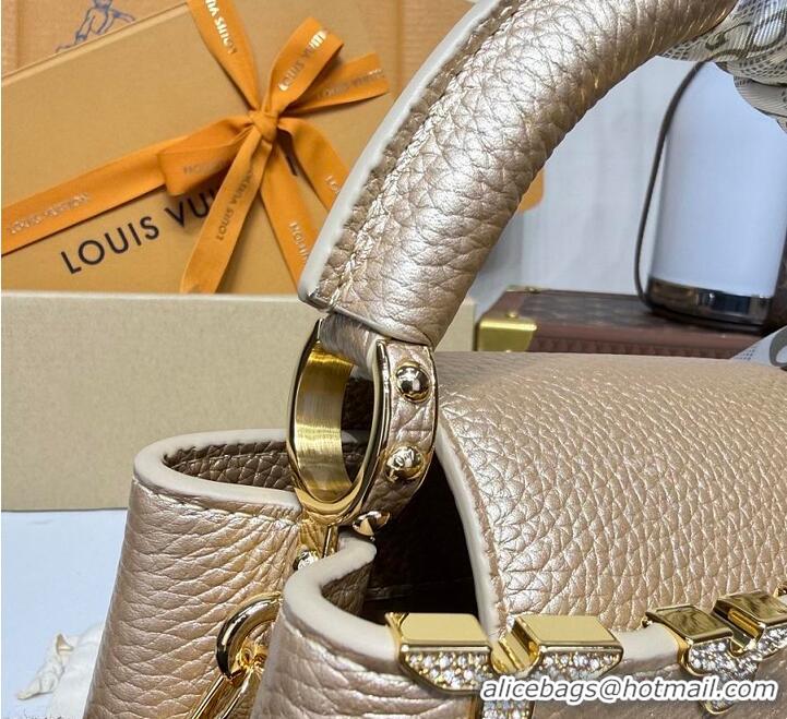 Best Product Louis Vuitton LV Mirage Capucines Taurillon leather Mini M80748 Light Gold 2026